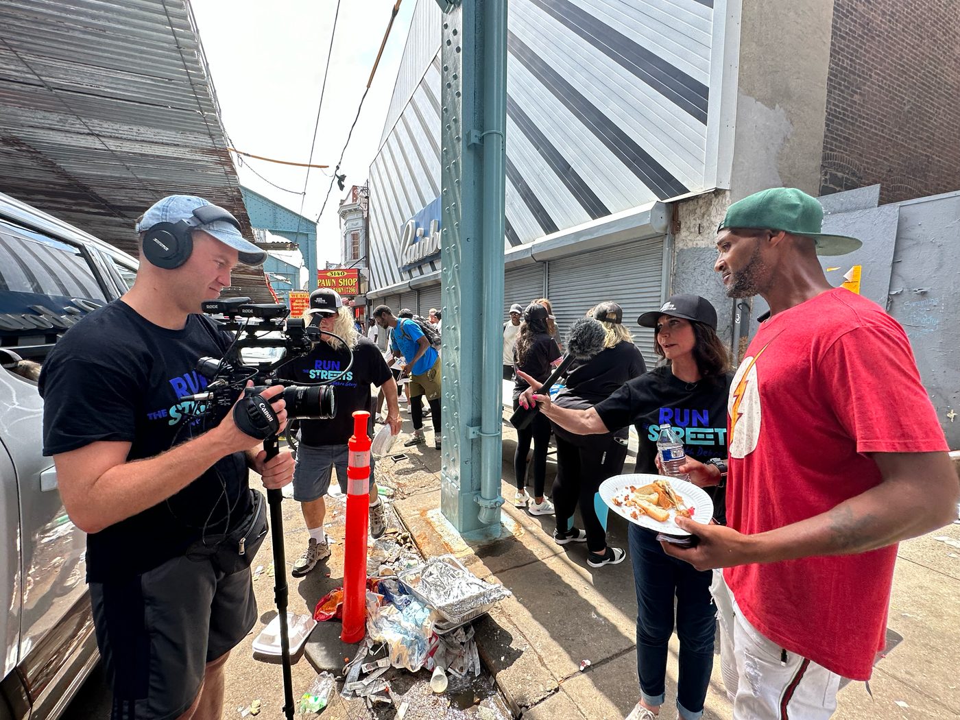 Phillips Vision filming on the streets of Philadelphia